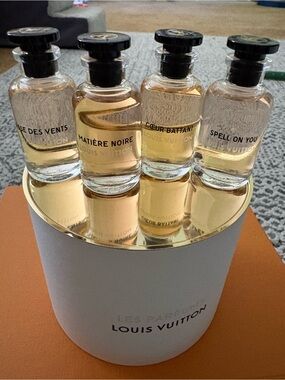 Louis Vuitton Miniature Perfume Set - Clear, Pink, Amber, Gold (please read )